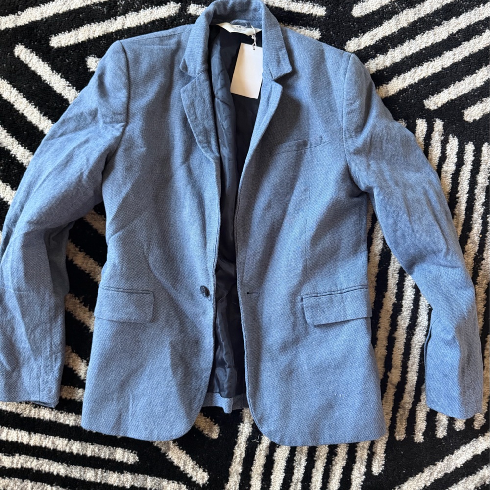 H&M Textured Blue Jacket - Picture 2 of 3